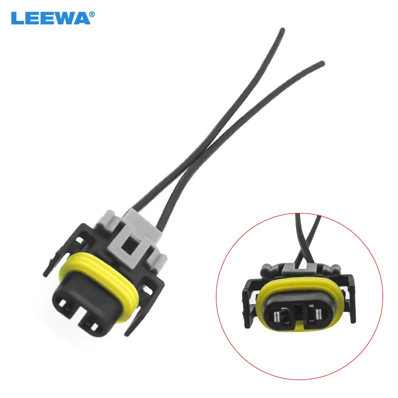 

LEEWA 1 шт. автомобильный H11 гнездовой разъем, жгут проводов, адаптер, автомобильный провод, соединительный кабель для HID светодиодный ных фар, противотуманных фар, лампочек