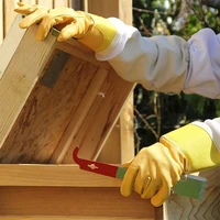 1pair beekeeping gloves protective sleeves breathable sheepskin canvas sheepskin long gloves for beekeeper beekeeping tools
