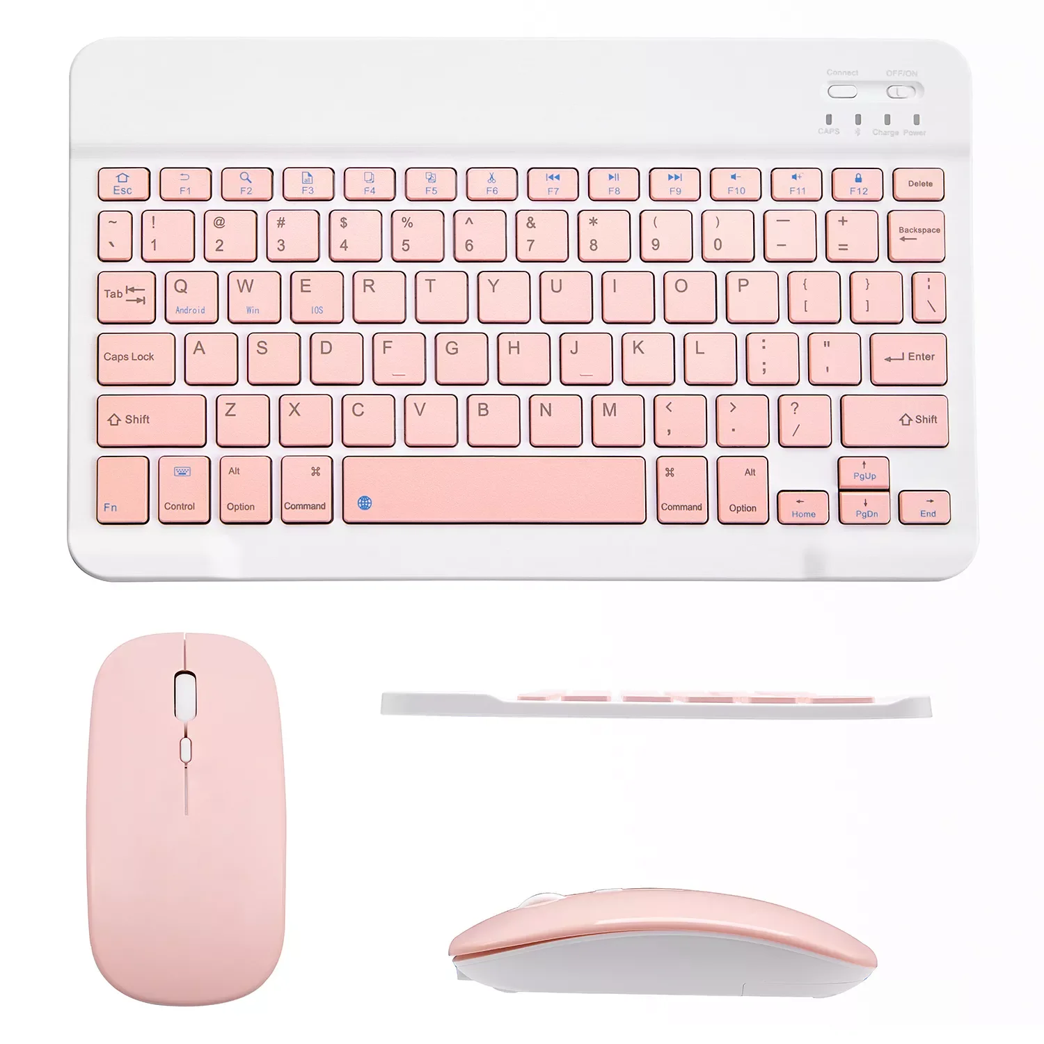 

Portable Mini Bluetooth Keyboard and Mouse Combo for IPhone Android Tablet Wireless Keyboard for iPad iOS Cute Pink Keyboard