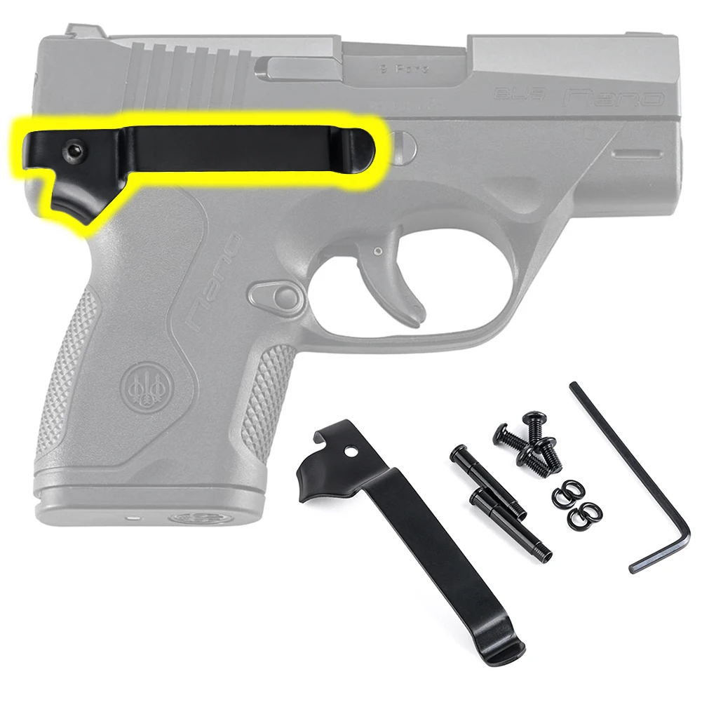Низкопрофильный тонкий Зажим для ремня IWB Beretta Nano .9 мм кобура скрытого ношения