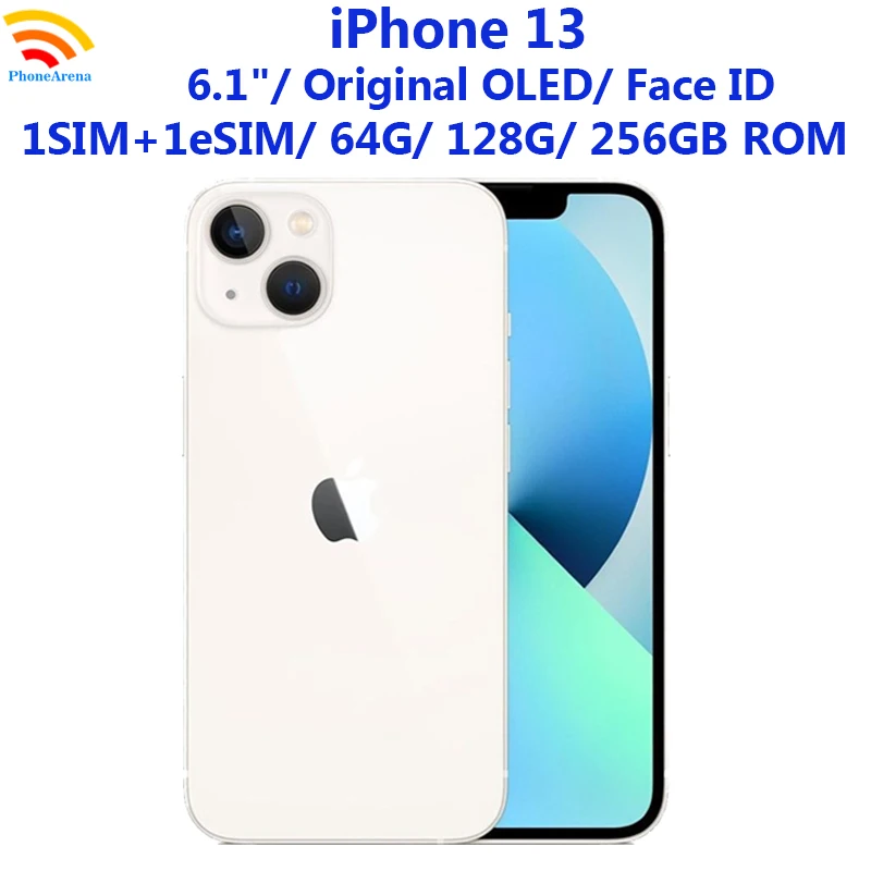 

Original iPhone 13 5G 6.1" [95% New] 128GB 256GB 512GB ROM Super Retina XDR OLED 12MP Face ID NFC Unlocked iPhone13