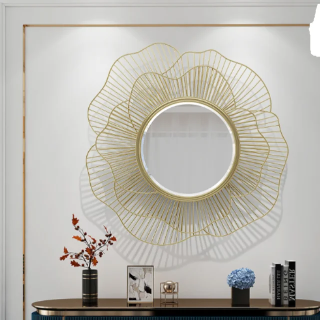 

2021 Contracted Nordic light luxury decorates metope of sitting room porch adornment tie Yi metope decoration mirror