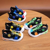 boys covered toes sandals 2022 summer fashion kids casual flat beach shoes children hook loop non slip school sports sandals