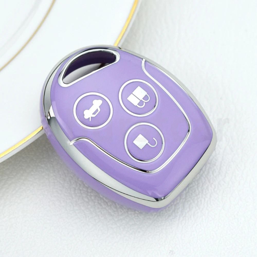 

Автоматический брелок для Ford Mondeo Focus Fusion Fiesta Galaxy Transit 2008 2006 2007, ТПУ, 3 кнопки, чехол для автомобильного ключа, аксессуары