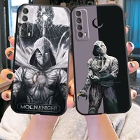 marvel logo moon knight phone case for huawei p smart z 2019 2021 p20 p20 lite pro p30 lite pro p40 p40 lite 5g liquid silicon