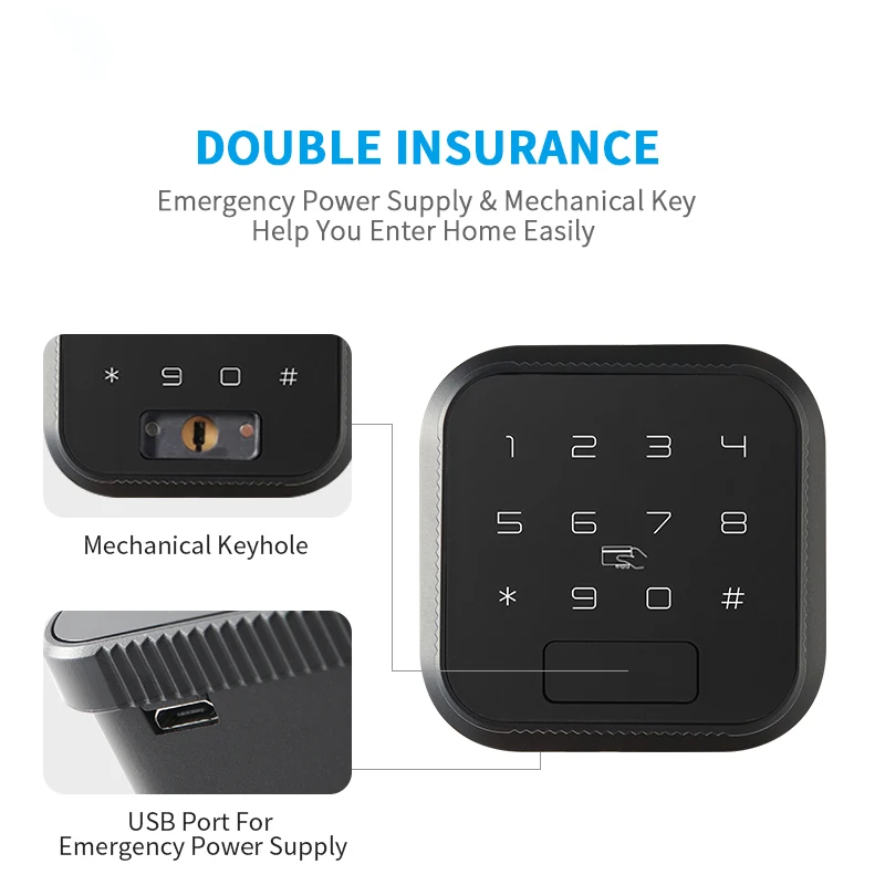 Дверной замок с цифровой клавиатурой и блокировкой отпечатков пальцев
