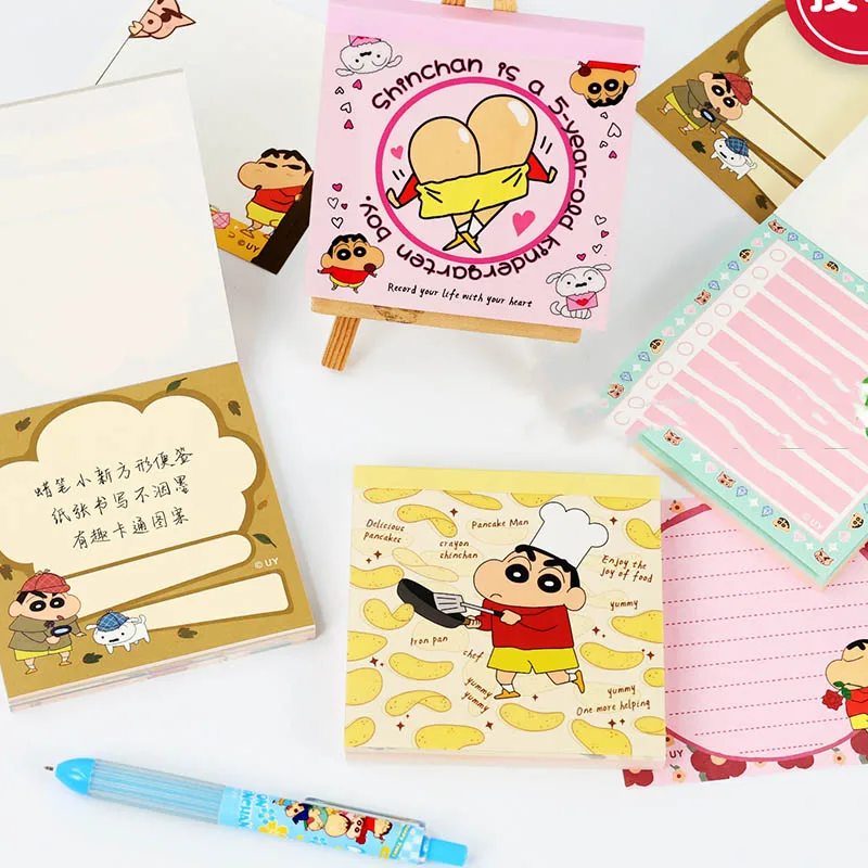 Аниме 100 шт. Crayon Shin Chans бумага для записей забавная Удобная наклейка Kawaii Memo