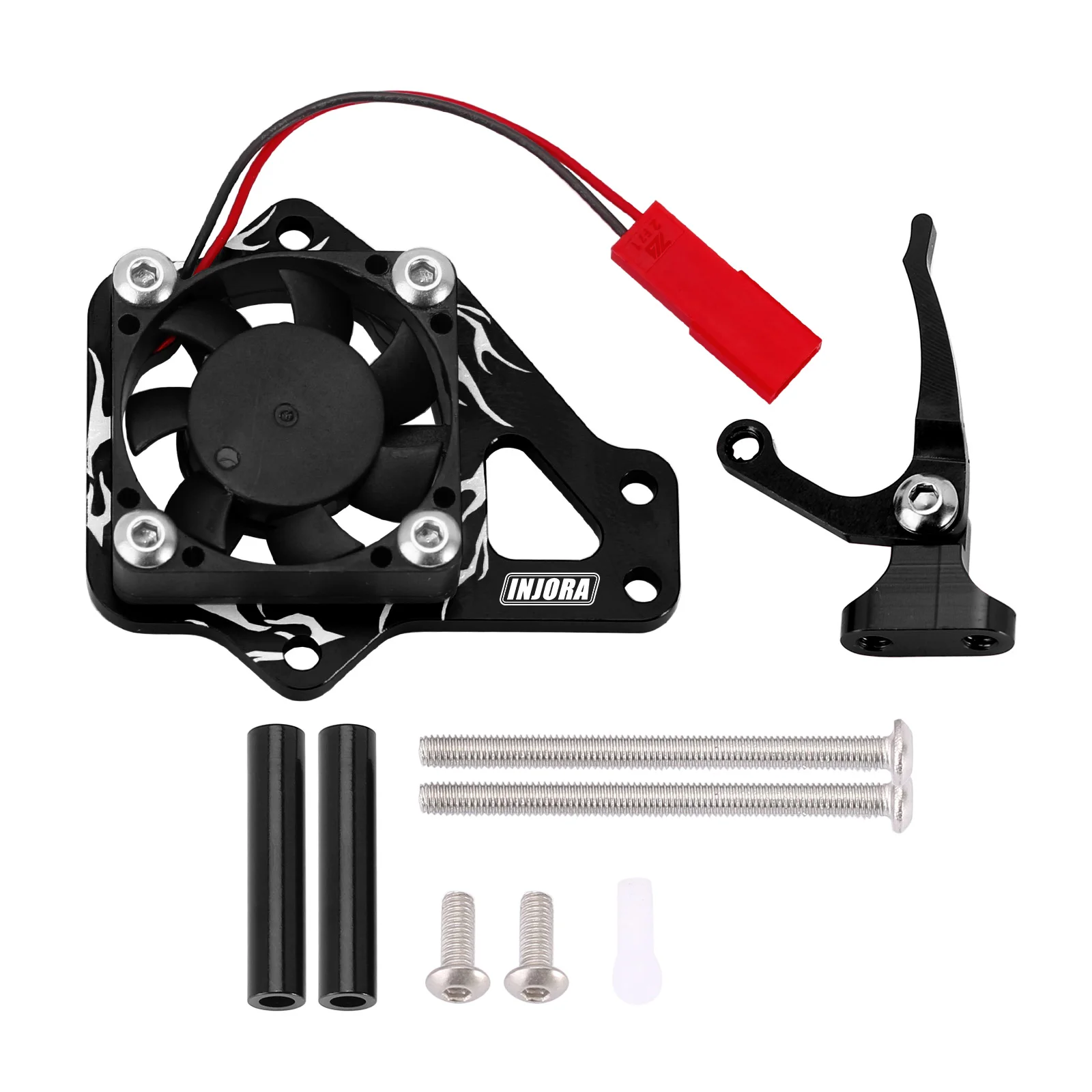 Черный/красный ESC простой пусковой выключатель питания с охлаждающим вентилятором для 1/10 RC Crawler TRX4 Upgrade