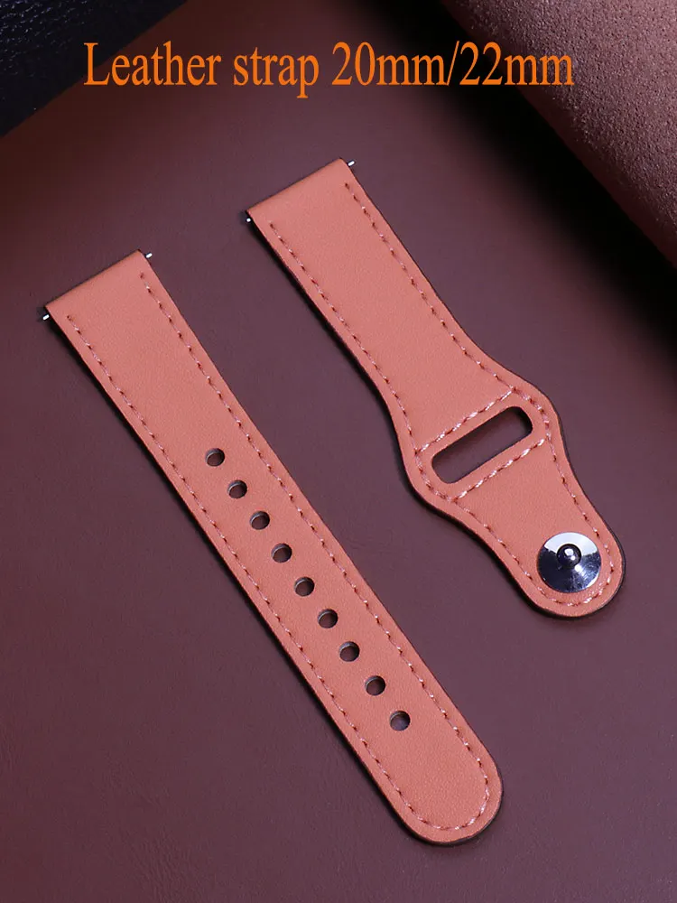 

20mm watch strap For Samsung Galaxy watch 4 Classic/5/5 pro/Active 2/3/42mm/46mm 44 bracelet Huawei GT/2/3 Pro 22mm Leather Band