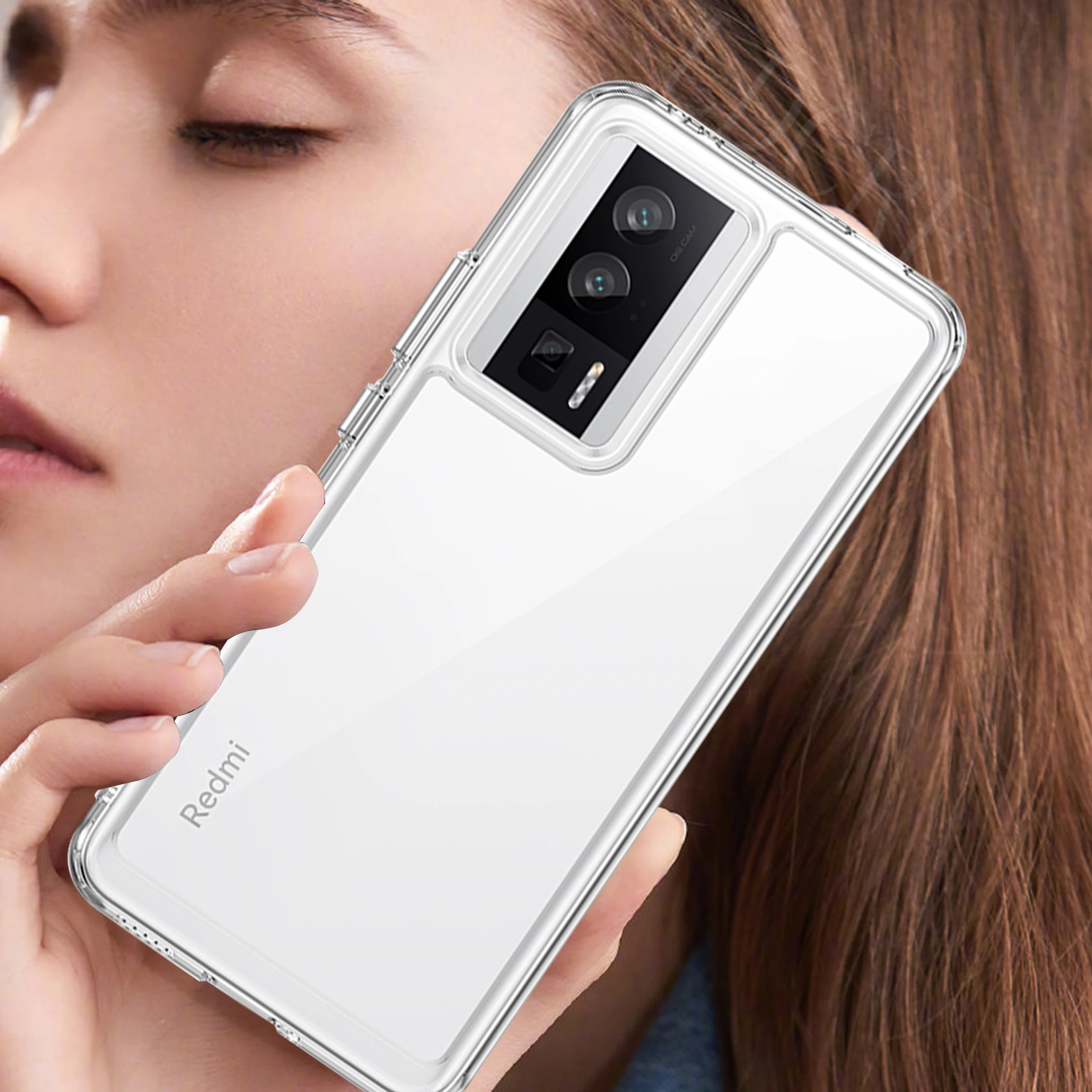 

Противоударный прозрачный чехол-бампер для Xiaomi Poco F5 Pro