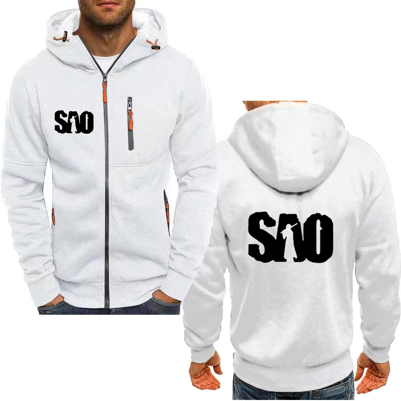 

Толстовка мужская оверсайз с капюшоном, модный Повседневный хлопковый свитшот с художественным принтом «Сан меч» и онлайн-логотипом, уличн...