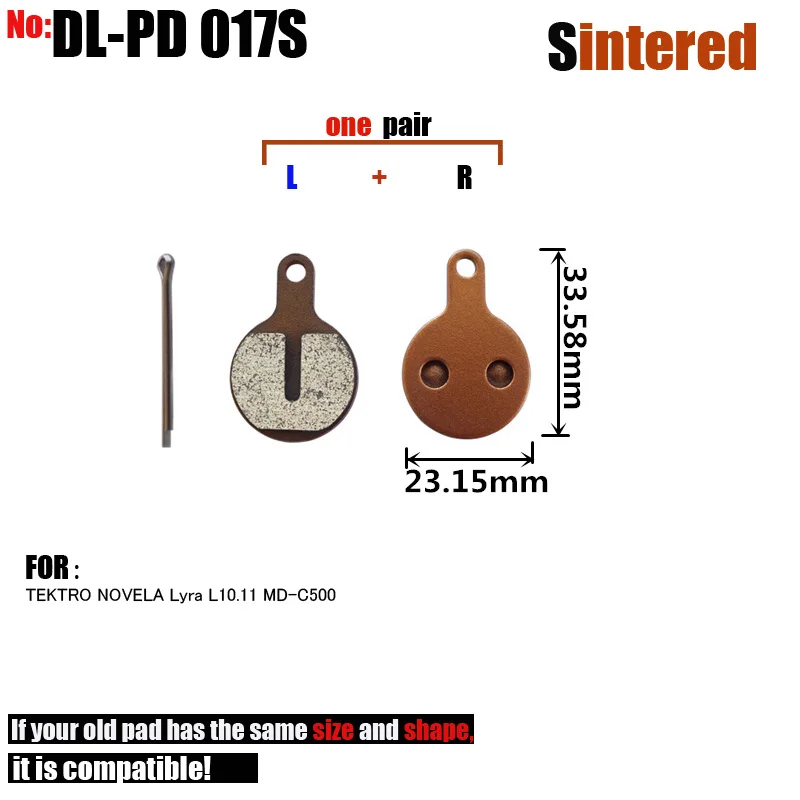 DELT 4 пары спеченных велосипедных дисковых тормозных колодок для NOVELA Lyra L10.11 MD-C500