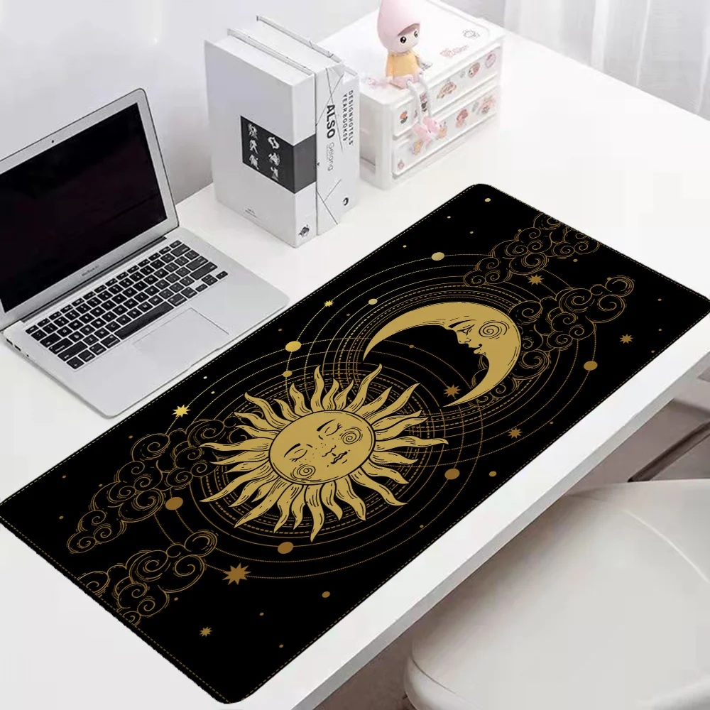 Коврик для мыши Golden Sun and Moon игровые аксессуары компьютерных игр настольные