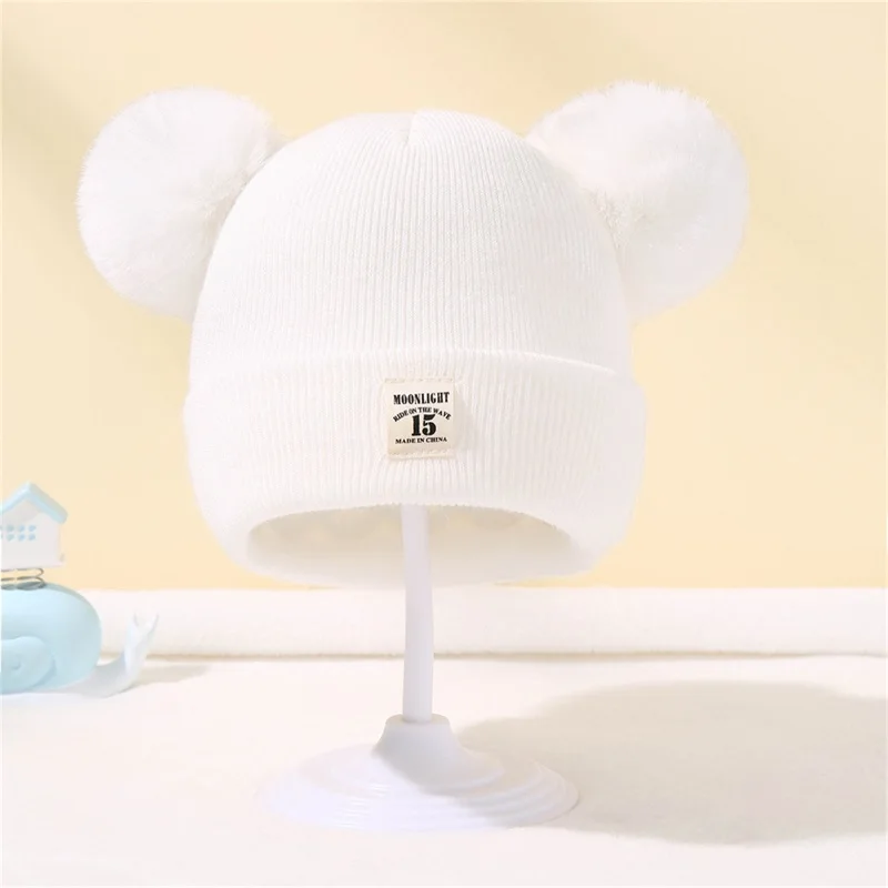 

Baby Girls Boys Beanie Hat Soft Winter Warm Double Pom Toddler Knit Hat Infant Crochet Hat Skull Cap for Boys Girls