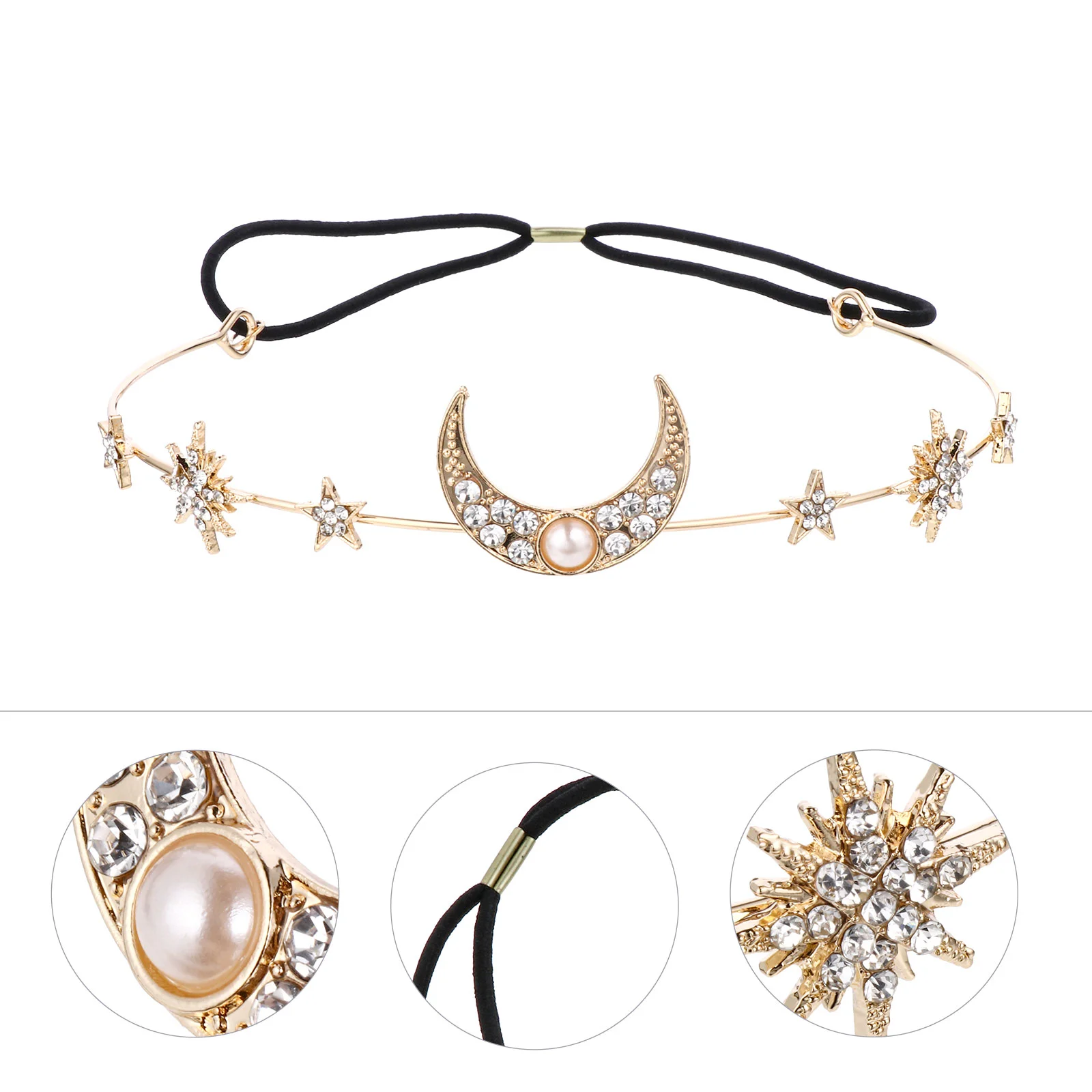 

Женский обруч для волос с Луной и звездами, 2 шт.