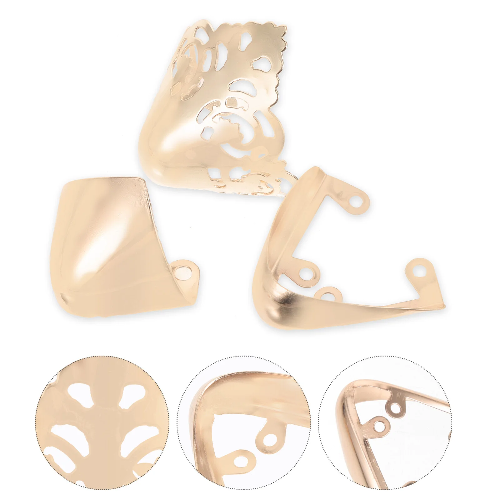 

2 Pairs Guard Plate High Heel Covers Metallic Heels Toe Guards Shoe Repair Kit Replacement Protector Heels Tip