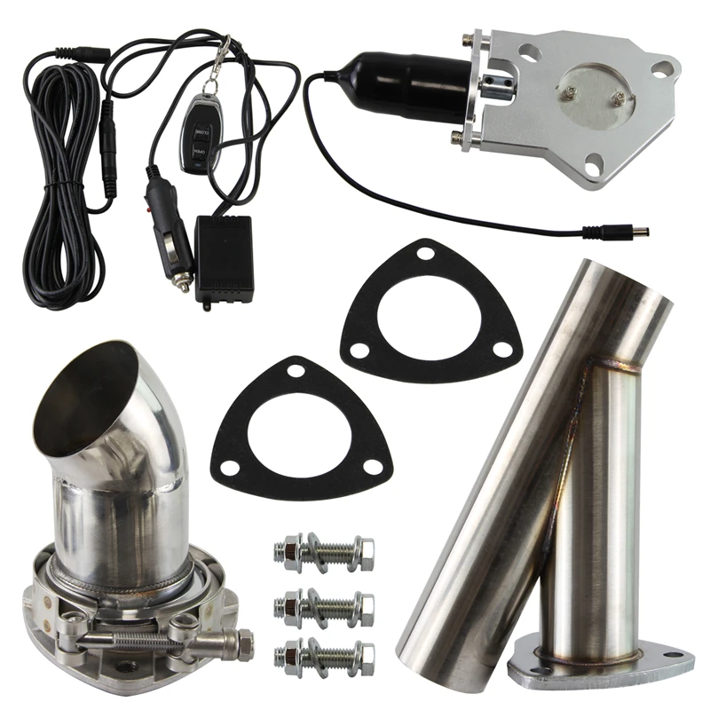 

2" / 2.25" / 2.5" /3" Electric Stainless Exhaust Cutout Cut Out Dump Valve W/switch control Or Remote Control Kit