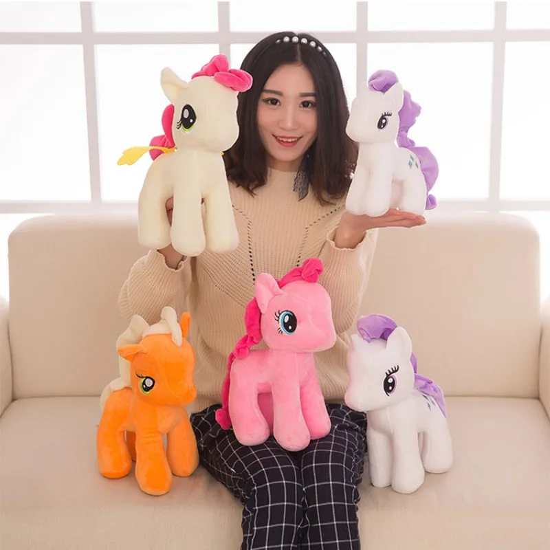 Фото Милая плюшевая игрушка-подушка My Little Pony, 25 см, подарок на день рождения, единорог My Little Pony, рождественский подарок №3