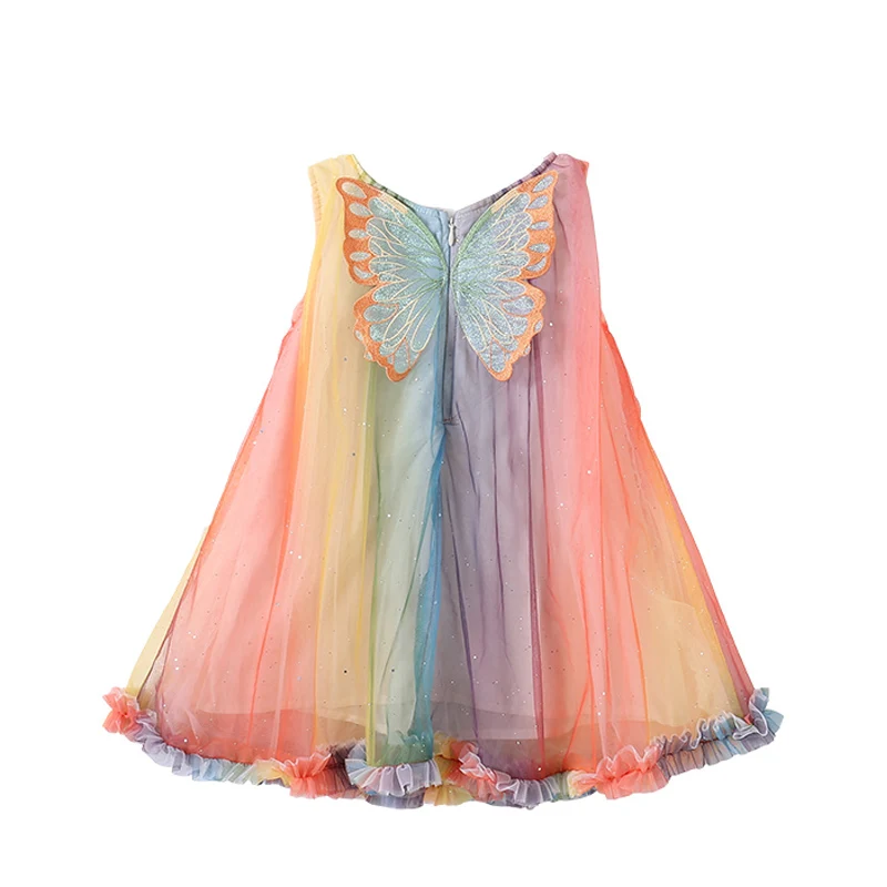 

Элегантное платье для маленьких девочек, Сетчатое платье принцессы для детей, летняя одежда для девочек, платья, детская одежда от 2 до 8 лет