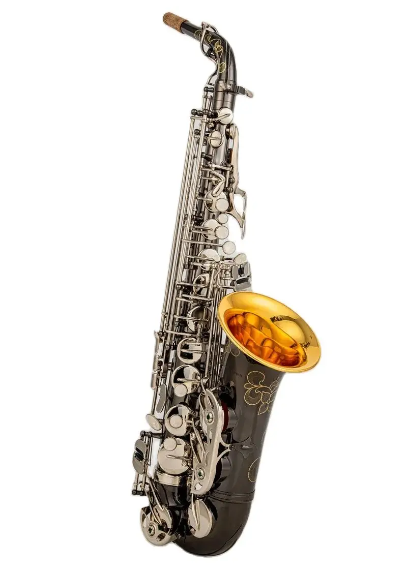 

W037 Free Promotional Saxophone Alto Black Nickel Silver Alloy Alto Sax Brass Musical Instrument With Case Mouthpiece Copy
