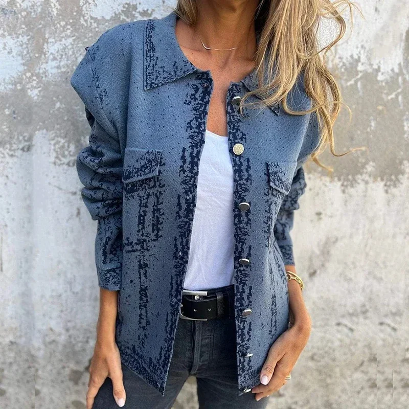 Vestidos женская Bandhnu повседневная однотонная однобортная куртка с лацканами зимняя