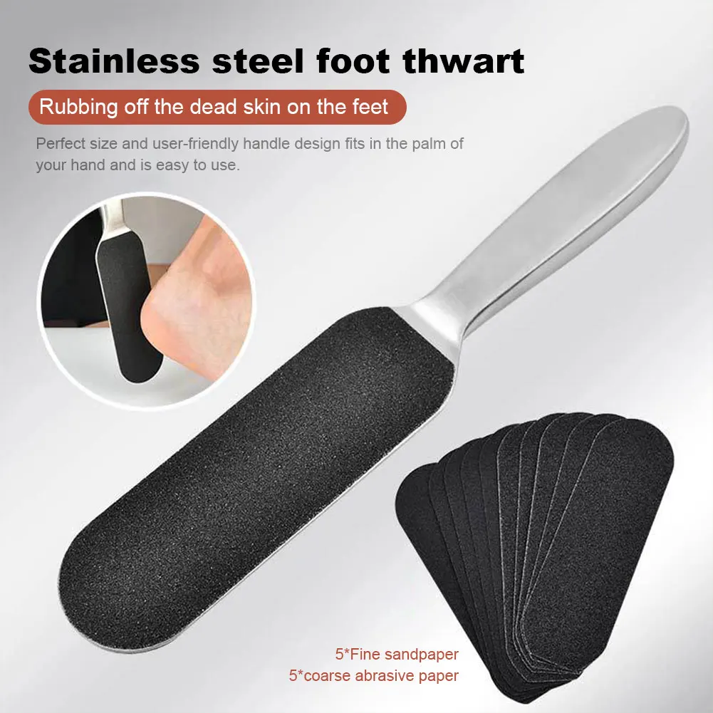 

Профессиональный набор для ухода за ногами, инструменты для педикюра с металлической ручкой, инструменты для удаления омертвевшей кожи, бы...