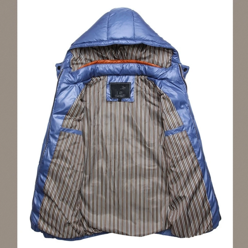 Men's Clothing Autumn Winter New Cotton Padded Jacket Hooded Jackets Warm Brand Clothing Plus Size Luxury Free Shipping New