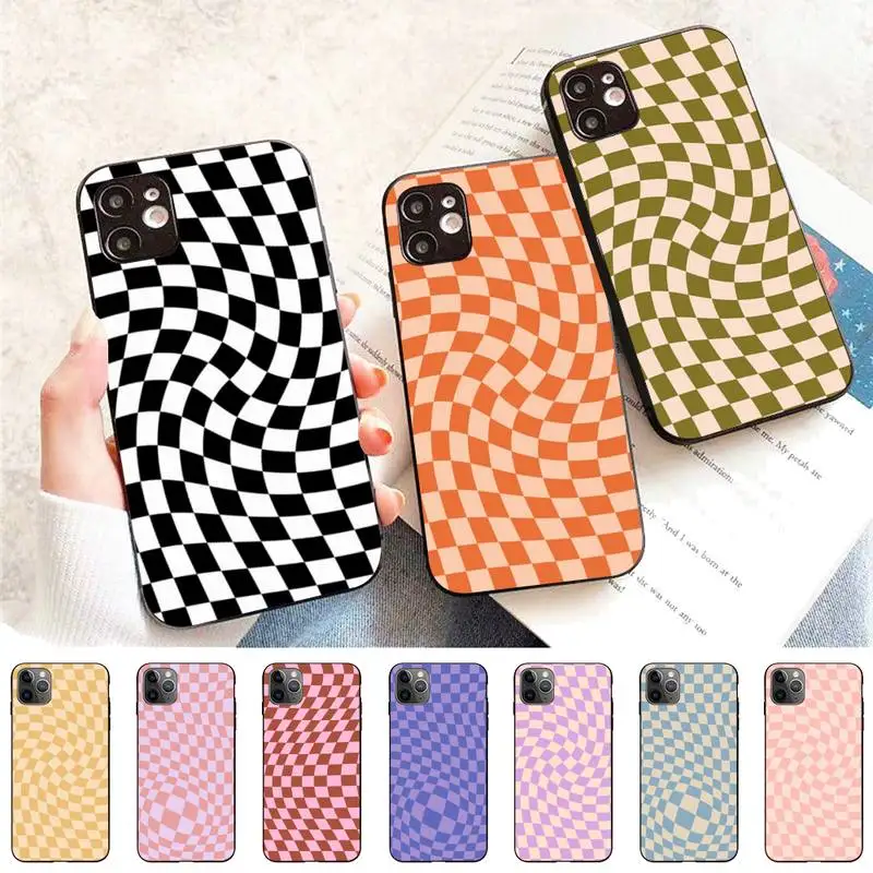 

Crazy Checkers Phone Case for iPhone 11 12 13 Mini Pro Max 8 7 6 6S Plus X 5 SE 2020 XR XS Funda Case