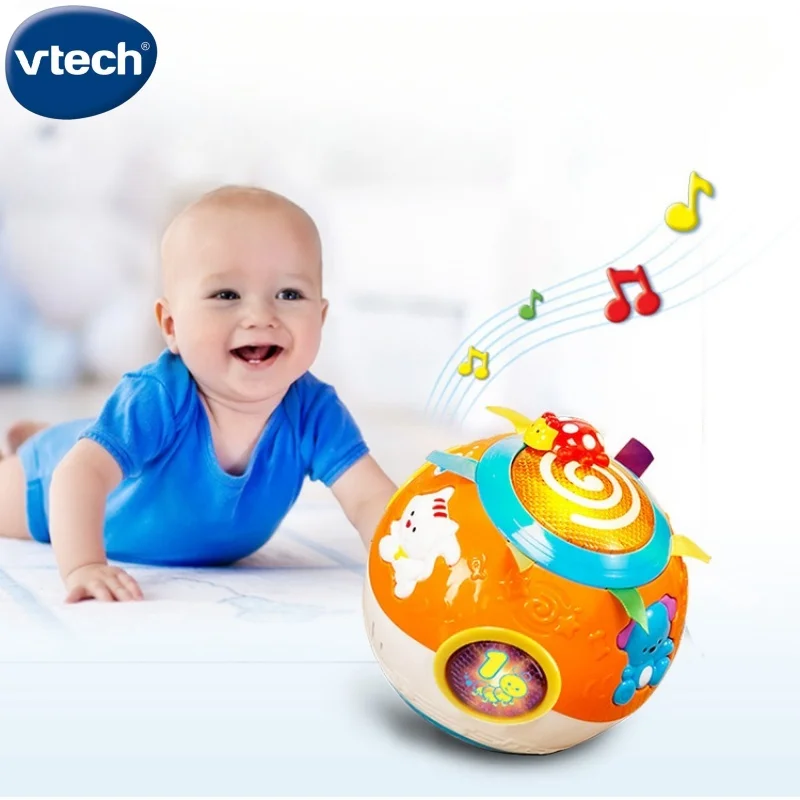 Фото Vtech Happy Roll Ball детская игрушка для ползания детская игрушка для ползания 6-12 месяцев подарок на день рождения месяца сенсорная игрушка для малышей №1