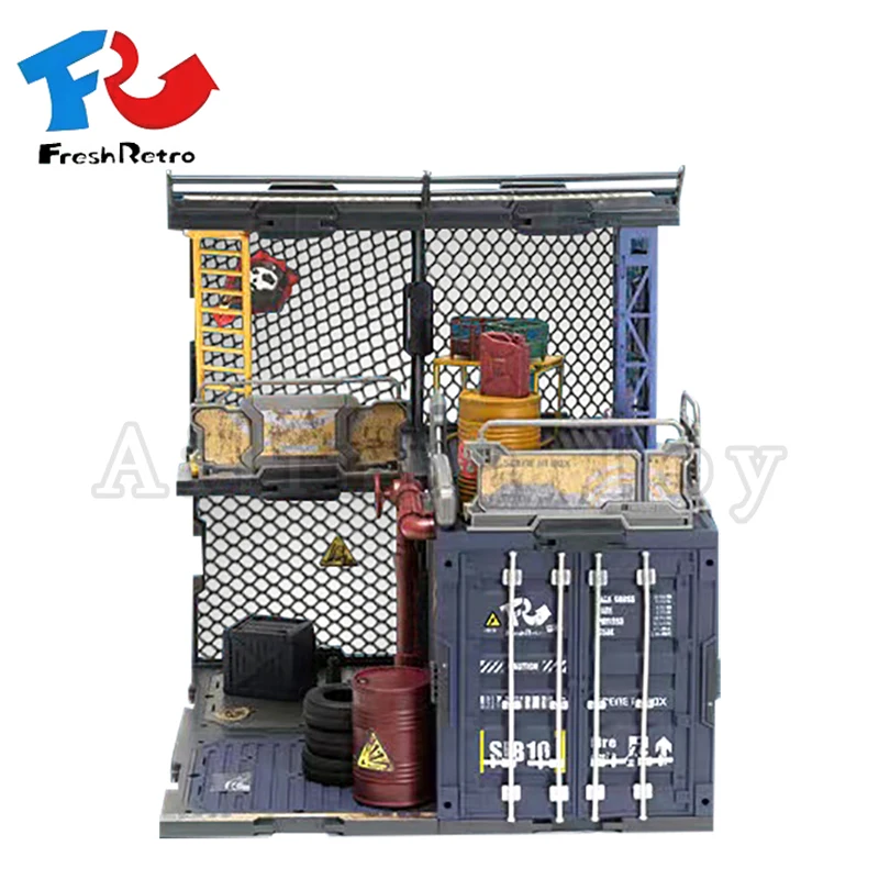 

FreshRetro FR 1/18-1/24 Diorama Building Set Scene In Box SIB10 Container Warehouse Anime Model Toy Free Shipping