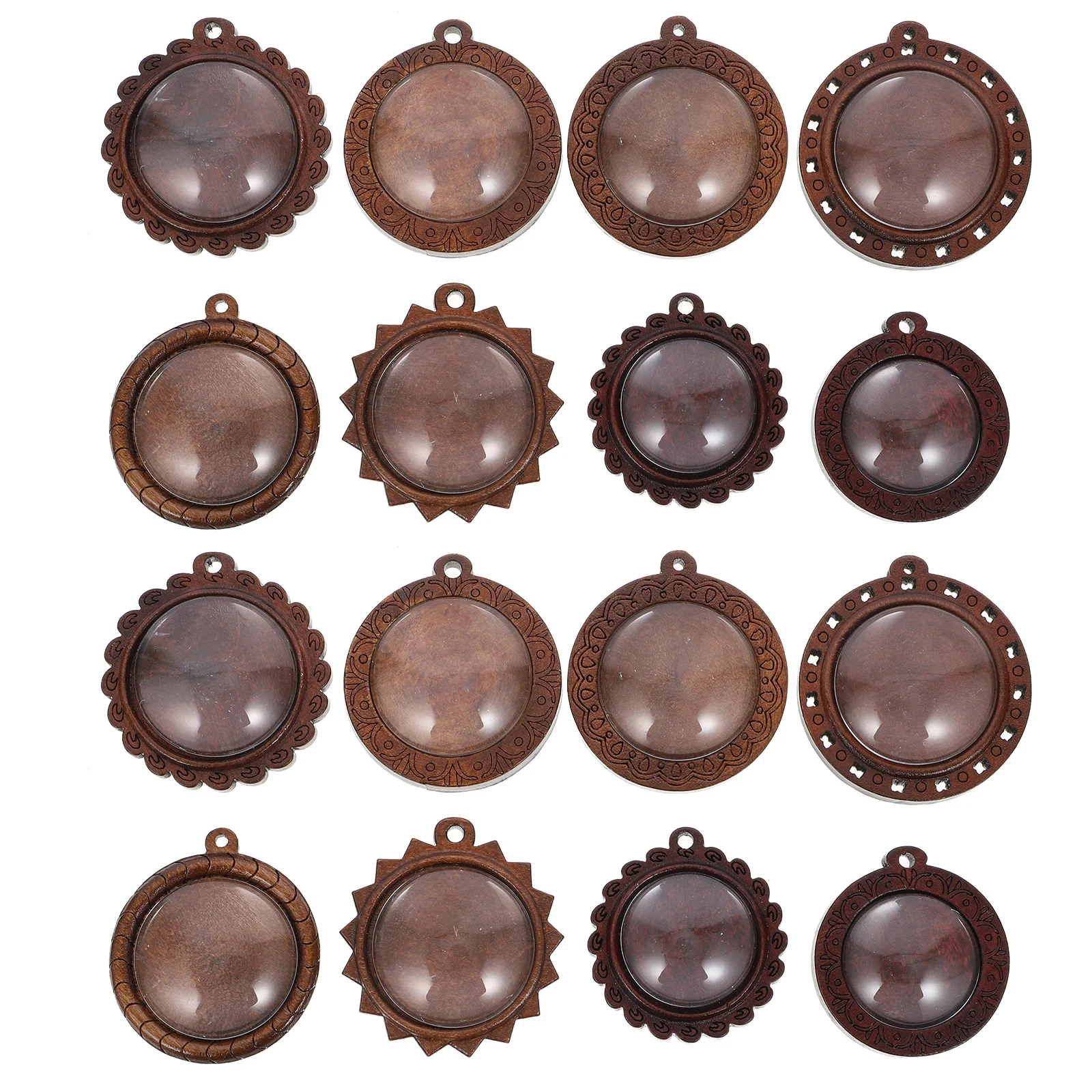 

Pendant Trays Round Bezel Tray Blank Jewelry Dome Wooden Bases Base Craft Pendants Wood Bezels Making Blanks Earring Diy Tiles