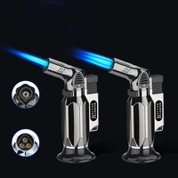windproof blow torch lighter refillable butane triple jet flame metal gas lighter for cigar cooking gadgets gift promotion