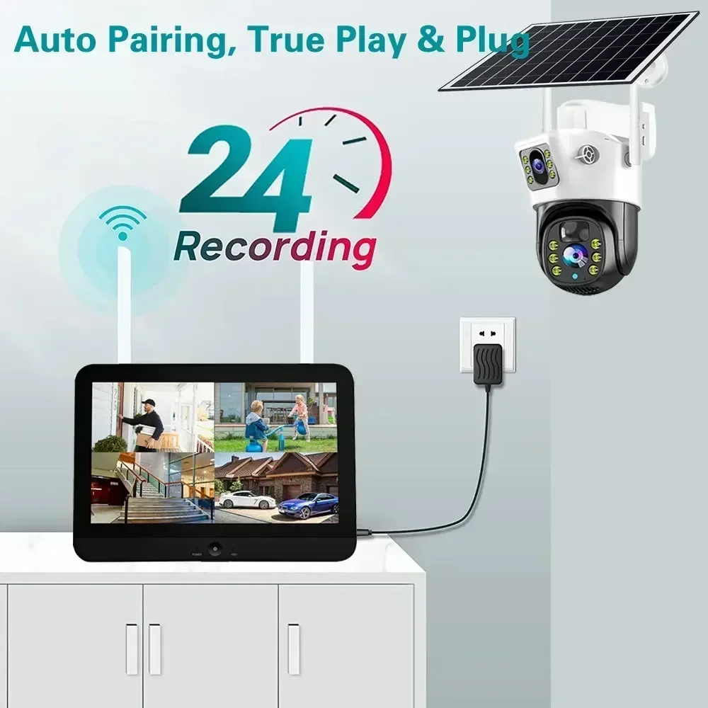 Система видеонаблюдения 100% дюйма 10 каналов Wi-Fi PTZ 4K 8 МП