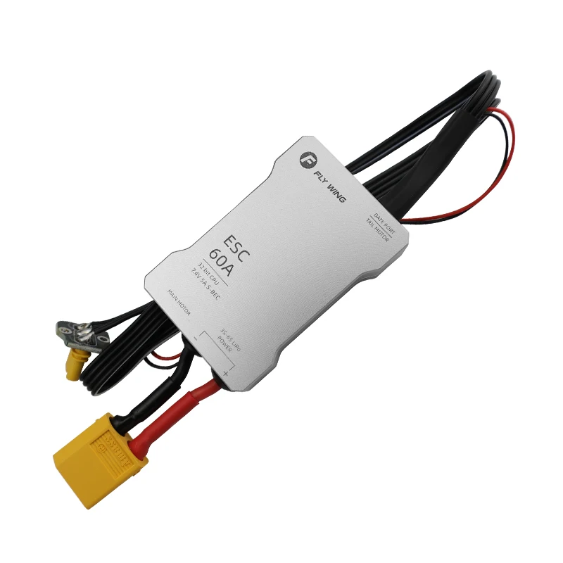 Фото Оригинальный FLY WING FW450L V3 450L 2 в 1 6S 60A ESC цифровой вертолет ESC запасные части для вертолета 450 №4