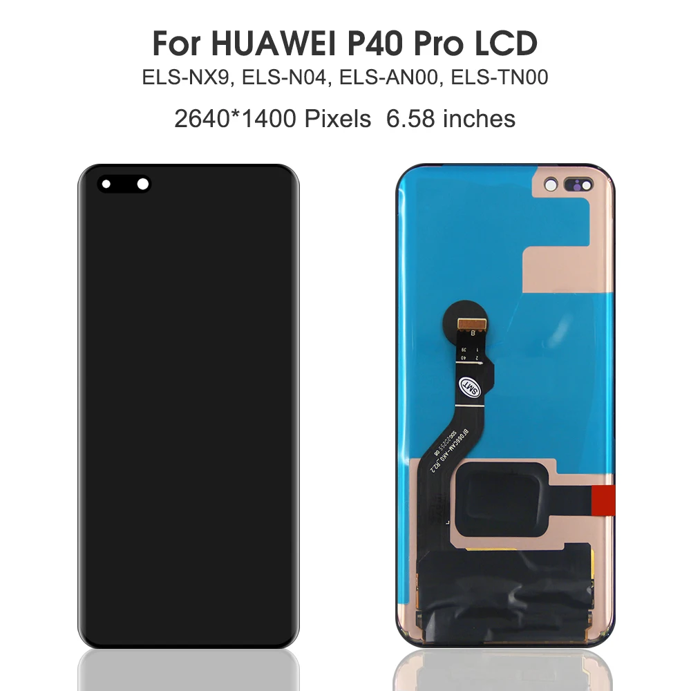 Kup 6.58 ''oryginalny Ekran Dla HUAWEI P40 Pro Wyświetlacz LCD Ekran Dotykowy Digitizer Montaż Z Ramą Dla Huawei P40 Pro ELS-NX9 LCD