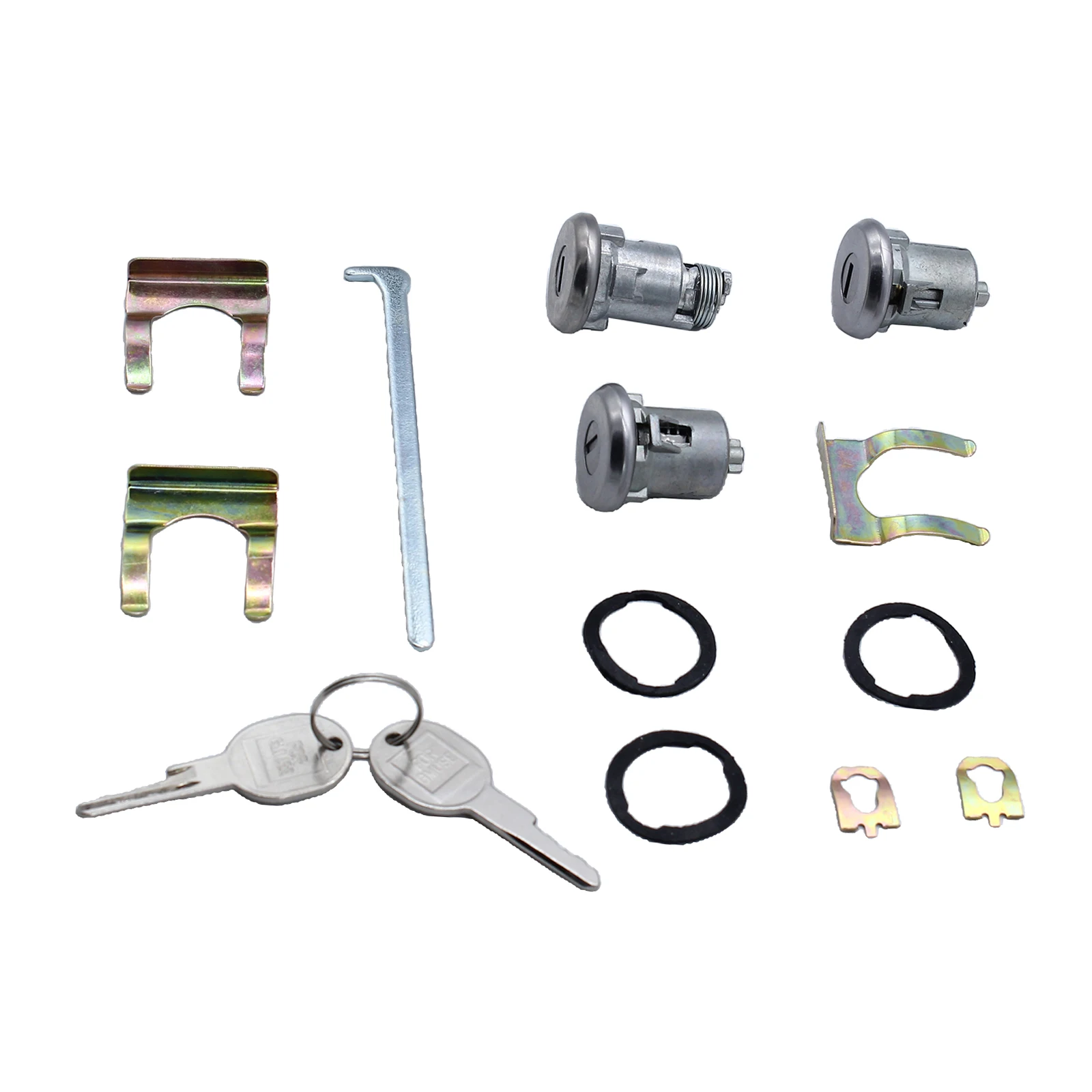 

Professional Lock Cylinder with Key Door Lock Kit Durable Replacement for GM Monte Oval H Groove