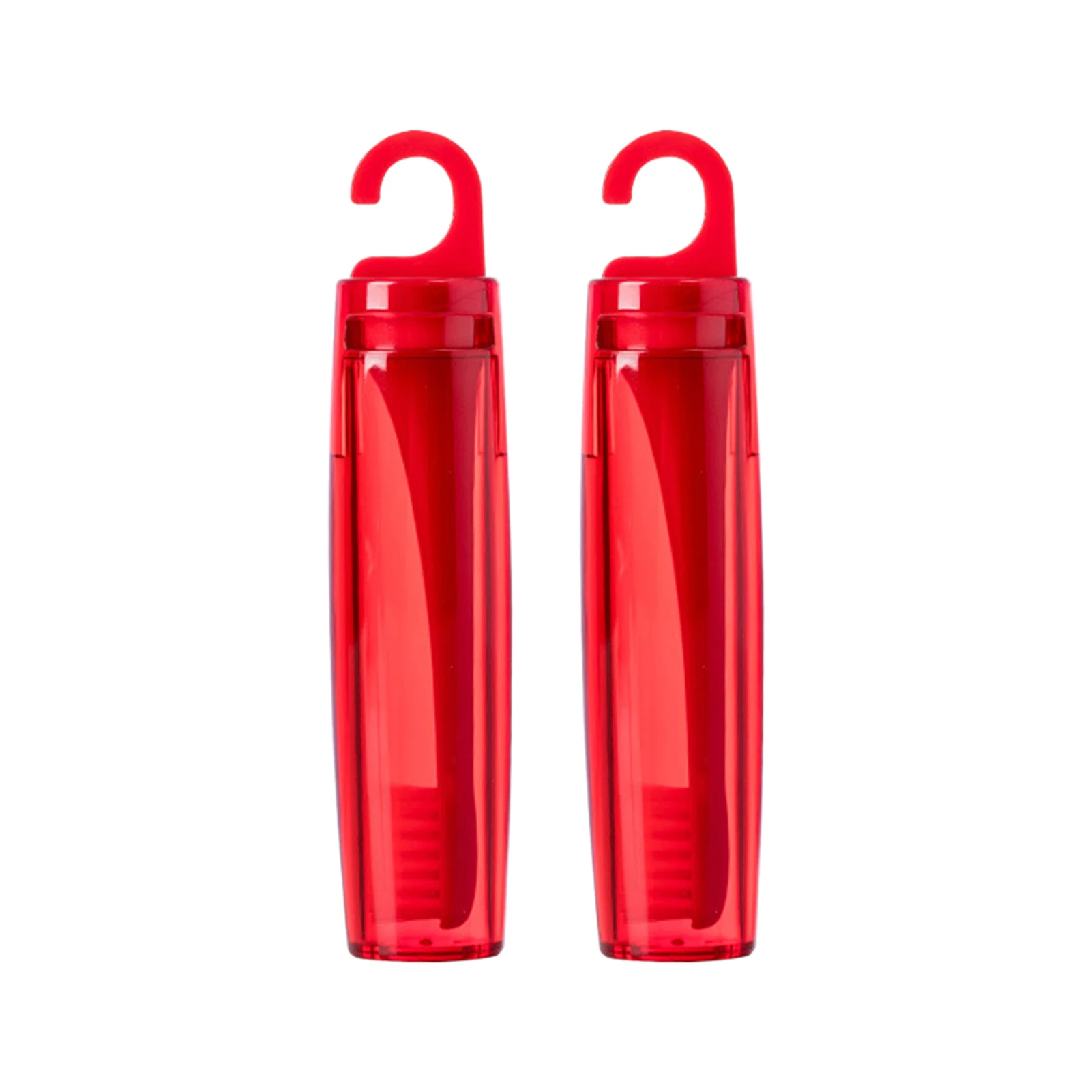 

2pcs Hiking Soft Bristles Travel Toothbrush Oral Hygiene Durable Outdoor Camping Dental Care With Folding Case Portable Hangable