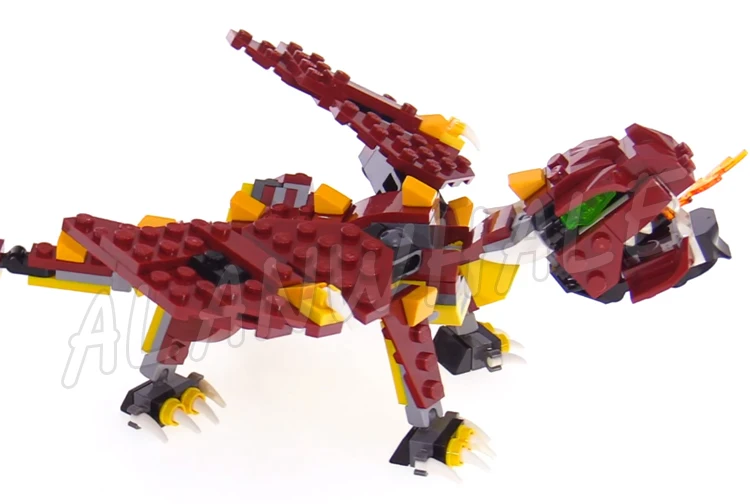 223 шт. Creator 3 в 1 мифические существа огненный дракон гигантский паук тролль 11044