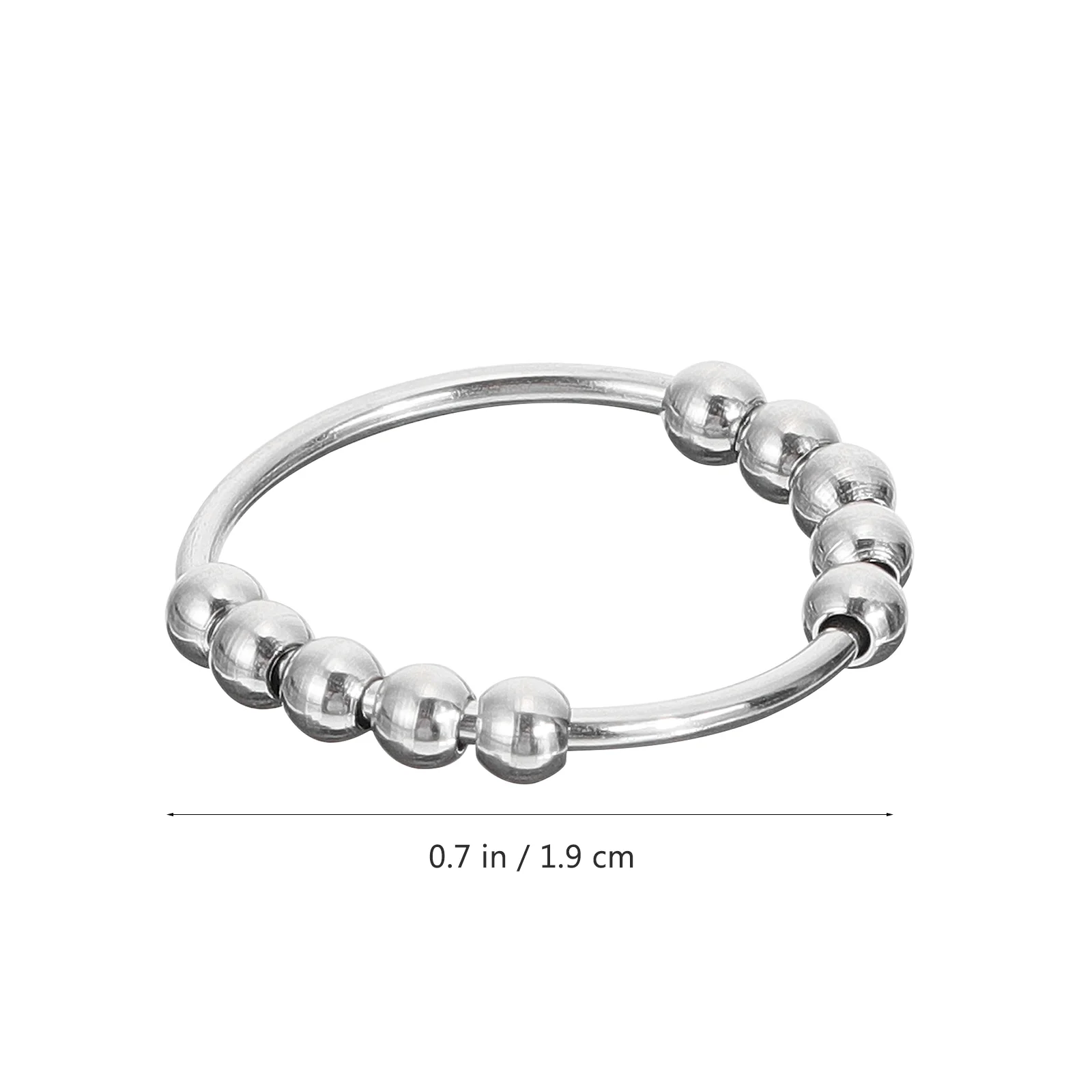 

Кольцо с бусинами для снятия стресса и тревоги, шикарные женские кольца из стерлингового серебра, кольца из нержавеющей стали для облегчения успокаивания и спокойствия