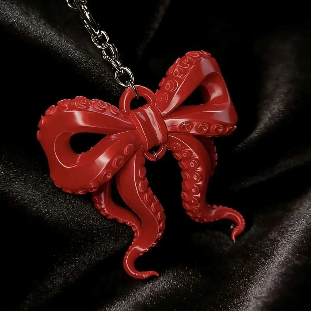 Фото Корейский модный брелок-подвеска в виде щупалца осьминога, 3D-печать, для сумок, телефонов, ключей, подарки для женщин №3