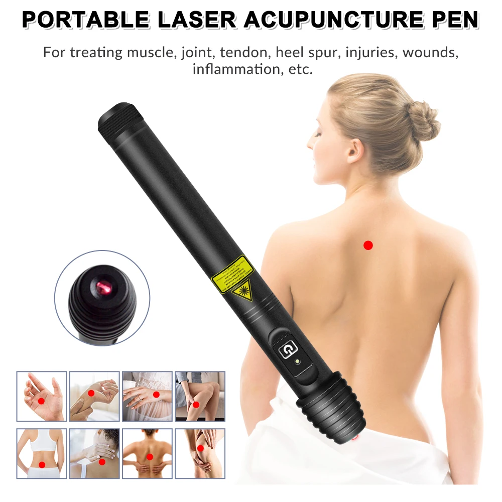 

ZJZK Acupuncture Massage 1W 808nm Cold Laser Therapy Device Body Pain Head Back Neck Leg Meridian Massager LLLT Physical Therapy