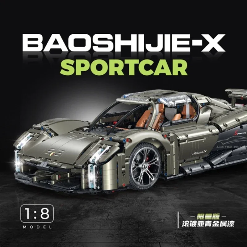 Технический MOC GULY 10626 RC Concept Sports Car Mission X Модель 4056 шт. Строительные блоки Сборка