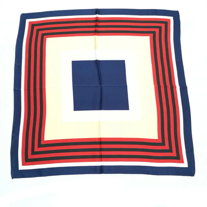 100% Natural Silk Neckerchief Fashion Women Colorful Rainbow Striped Work Dress Stewardess Scarf | Handkerchiefs