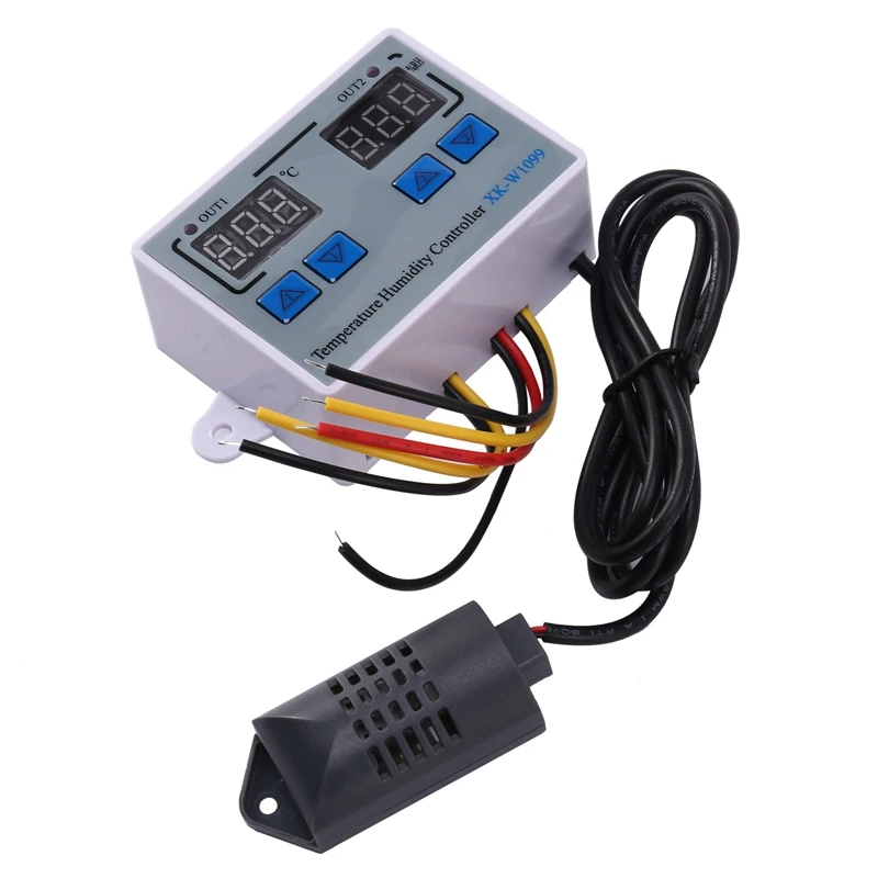 

XK-W1099 Dual Digital Thermostat Humidistat Egg Incubator Temperature Humidity Controller Regulator Thermometer Hygrometer