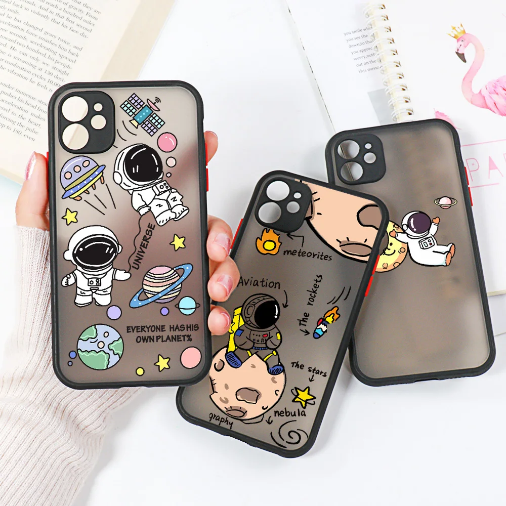 

Funny Space Case For iPhone 11 Case Hard PC Back Funda iPhone 13 12 11 Pro Max XR X XS Max 7 8 6 6S Plus SE 20 12 13 Mini Cover