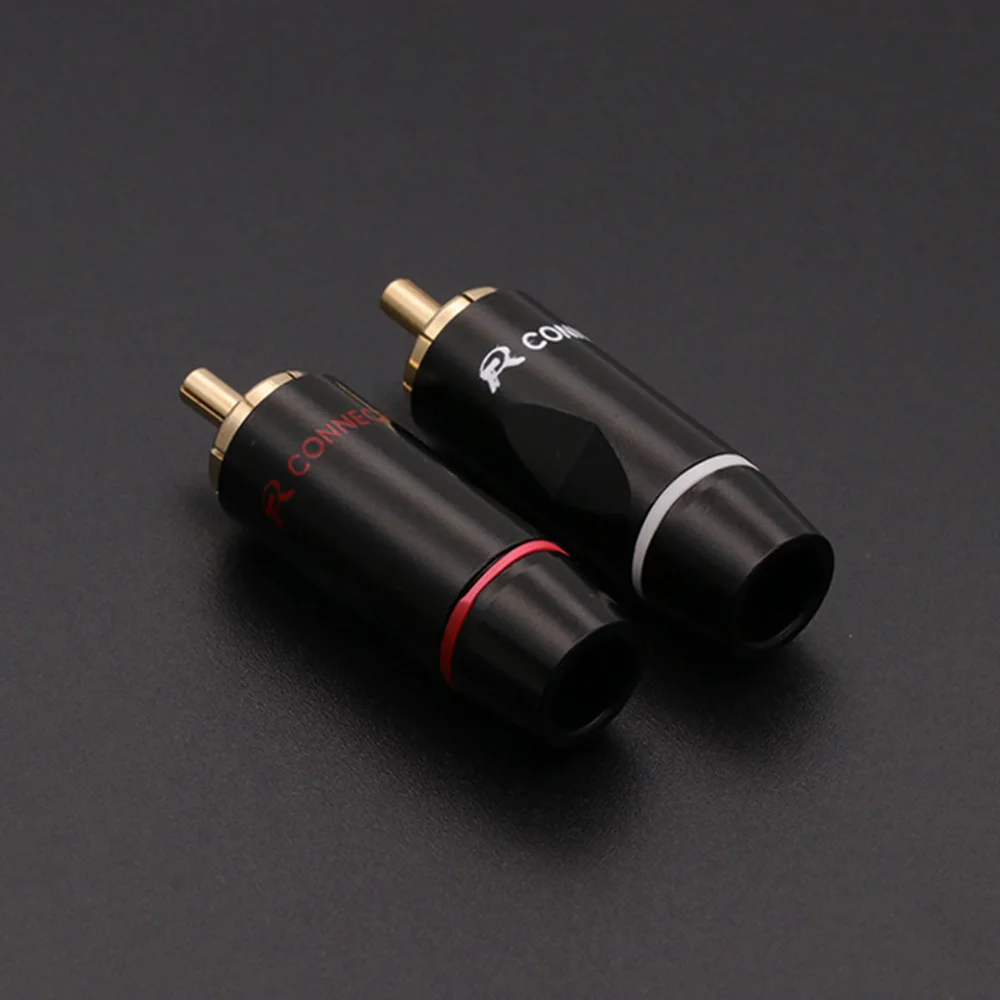 4 пары RCA HIFI кабельный терминал разъем штекер латунь позолоченные Аудио Видео