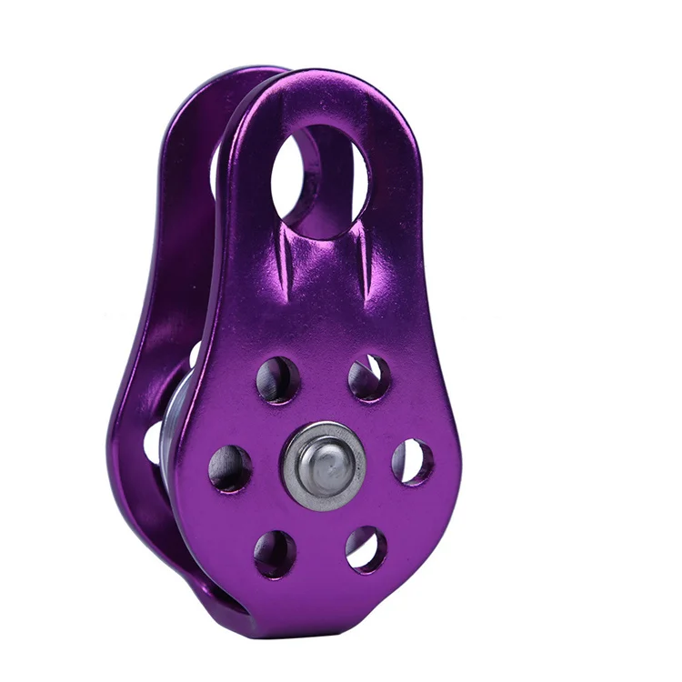 

CE Certification 13mm rope suitable single wheel rock climbing pulley with fixed side plates for height working