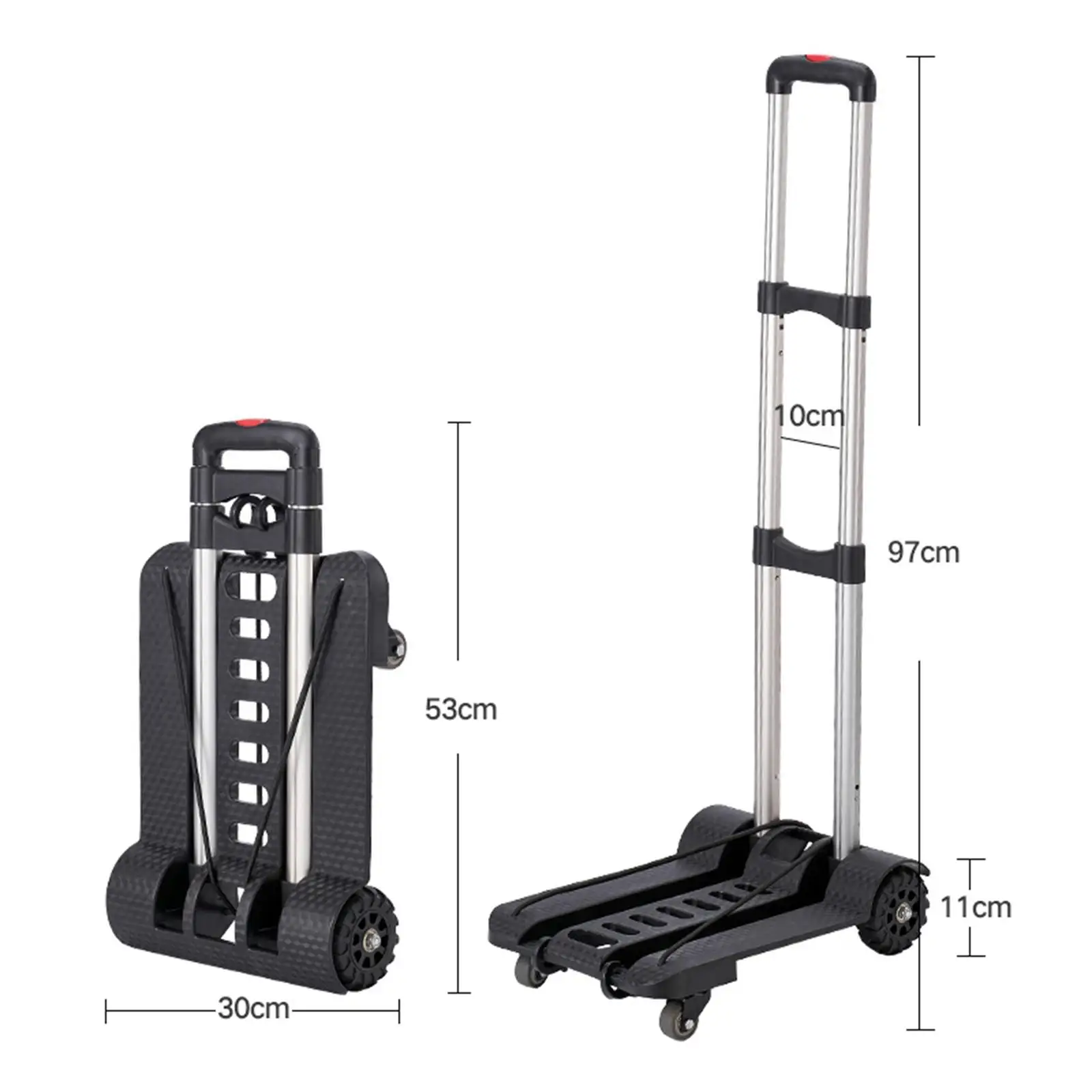 Тележка для багажа транспортная тележка 110 фунтов офисный складной ручной