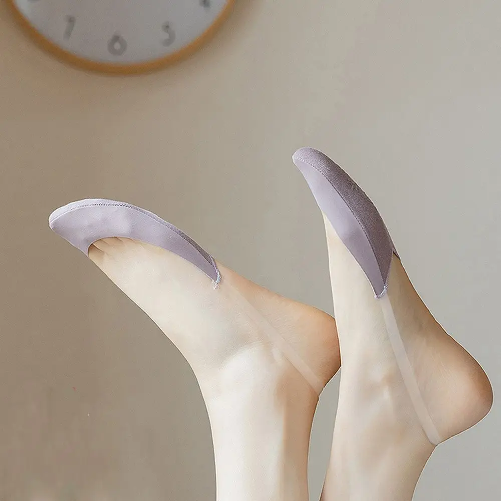 

Летние Короткие Удобные однотонные носки с подошвой из вискозы, дышащие носки-тапочки, женские носки-слинги, носки-лодочки