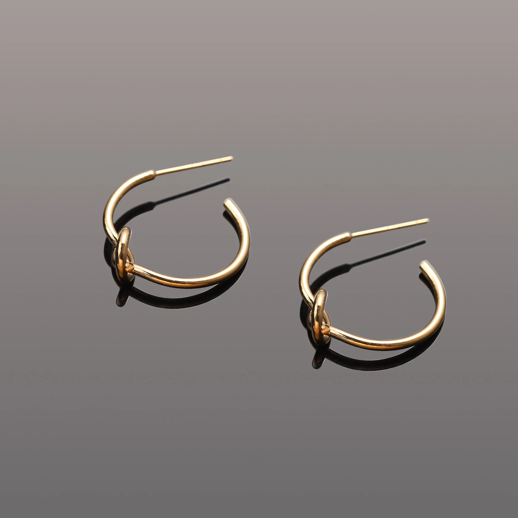 

2pc/Pack 18K Real Gold Plated Hoop Earrings Set for Women Lightweight Brass Open Tie Hoops for Gift DIY Jewelry Making Findings